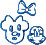Cuticuter Minnie Cara fondant k&uuml;psisevorm, plastmass, sinine, 8 x 7 x 1,5 cm.