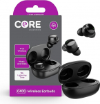 CORE ESSENTIALS C400 juhtmevabad k&otilde;rvaklapid, mustad, t&otilde;elised juhtmevabad k&otilde;rvaklapid puutetundliku juhtimisega, 15 tundi kuulamisaega, Bluetooth V5.2