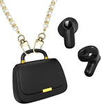 ANCwear Bluetooth 5.3 juhtmevabad k&otilde;rvaklapid, k&otilde;rvaklapid 13mm draiveritega, 22-tunnine m&auml;nguaeg, TWS k&otilde;rvaklapid stiilse kompaktse laadimiskohvriga, HiFi heli naistele ja teismelistele (must)