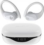 Boompods Sportpods Ocean Bluetooth-k&otilde;rvaklapid - juhtmevabad spordik&otilde;rvaklapid ENC-mikrofoniga, IPX4 veekindel ja 25-tunnine aku kestvus, higikindlad k&otilde;rvaklapid fitnessi ja treeningu jaoks, valged
