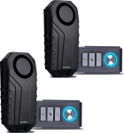 HENDUN t&auml;iustatud jalgratta h&auml;ires&uuml;steem, Ebike jalgratta lukustush&auml;ires&uuml;steemid, kaugjuhtimispuldiga, veekindel, 110 detsibelliga Super Loud pagasi, motorollerite, mootorrataste, uste ja akende jaoks (2i pakett)