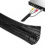 3M kaablikaitsja - laadimiskaabli kaitsja - telefonikaabli l&otilde;igatav paindlik kaablitoru - C-t&uuml;&uuml;pi laadimiskaabli kaitsja USB toitejuhtme audio-video kaitseks lemmikloomade n&auml;rimise eest (19mm, must)