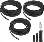 hankimise kaart 3 Pack 14.9m - 1/4, 3/8, 1/2 tolli laiendatud punutud kaablih&uuml;lss, PET kaablijuhtimine, kaablikaitsja, traatm&auml;hise voolik TV, arvuti, kontori, kodumasinate jaoks, must