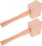 P&ouml;&ouml;gipuidust mallet K&auml;sitsi j&auml;&auml;purustaja haamer baarmeni ja puidut&ouml;&ouml;de jaoks Tugev puusepp Mallet DIY kokteili j&auml;&auml;purustajale Vastupidav puidust t&ouml;&ouml;riistade pakett 2-st