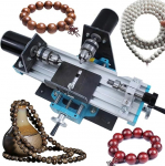 Drehmaschine f&uuml;r DIY Holzperlen, Miniatur Buddha Perle Metall Drehmaschine, Multifunktionaler Bankbohrer mit Sieben Geschwindigkeitsregulierung, 7000 U/min, 13 cm Arbeitsl&auml;nge