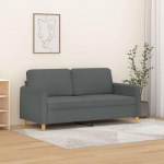 LAPOOH 359479 2-Seater Sofa, Dark Grey, 140 cm Fabric, Lounge Sofa, Sofas & Couches, Relax Sofa, Couch for Living Room, Couch with - 359479