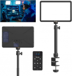 ULANZI K20 Key Light LED-videovalgus koos kaugjuhtimispuldiga, professionaalne stuudio LED-paneel 600 luumeniga ja 10 W, 11-tolline videovalgus, dimmerdatav 2500 K-9000 K, YouTube / Live Streaming jaoks