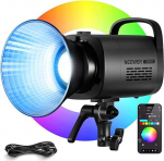 NEEWER CB100C 130W RGB LED Video Light, COB Continuous Light with APP/2.4G Control, Video Light 360&deg; Full Colour 2700K-6500K 27000lux/m Studio Light Bowens Mount TLCI/CRI97+ 17 Scenes for Video