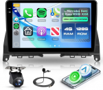 4G + 128G 9-tolline Android autoraadio Mercedes Benz C-klassile W204 S204 2006-2011 koos Comand Wireless Carplay Stereo autoga koos Android auto navigatsiooniga GPS peeglilink Bluetooth FM/RDS/EQ WiFi tagurdamine