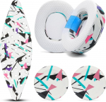 WC Modkit V2 Nova Pro Wireless & Nova Elite - Geelk&otilde;rvapadjad, eriti lai k&otilde;rvapael ja k&uuml;lgplaadid Arctis Nova Pro Wireless & Nova Elite jaoks Wicked Cushions | 90's White