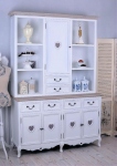 Palazzo hmb156 Buffet Cabinet Shabby Chic White Kitchen Shelf Buffet 210 x 140 cm Country House Style