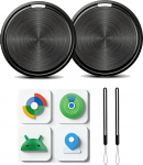 Kahe s&uuml;steemi j&auml;lgimiskaart Androidile v&otilde;i iOS-ile, t&ouml;&ouml;tab koos Apple Find My v&otilde;i Google Find Hub rakendusega, valju heli, pikk aku kestab, v&otilde;tmete, pagasi, kohvri, seljakoti ja muu jaoks, 2i pakett