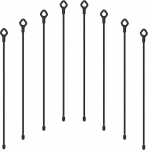 PATIKIL Gummiverdrehschlaufen, 12 Zoll Silikon wiederverwendbare Verdrehschlaufen, schwerlastig biegsam zum B&uuml;ndeln und Halten, 8 St&uuml;ck, Schwarz