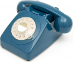 GPO klassikaline 70ndate aastate disainiga telefon, sinise v&auml;rviga