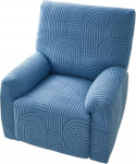 ZYHBBGXFC-XM Liege-Schonbezug, 4/6/8-teiliges Set, Stretch-Sofabezug, weicher, Dicker, waschbarer M&ouml;belschutz for Wohnzimmer(Blue,3 Seats)
