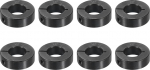sourcing map 8 St&uuml;ck einteilige Klemmmanschette mit 11/16 Zoll Bohrung, einteiliger Klemmkragen, 3,5 cm Au&szlig;endurchmesser, 1,1 cm Dicke, schwarzes Oxidstahl-Set, Schraubverschluss-Kragenklemme