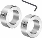 QUARKZMAN komplekt 2 kruviv&otilde;lli krae 1 tolline puur, 304 roostevabast terasest kruviv&otilde;lli krae, 1-5/8 tolline OD, 5/8 tolline paksus, telje krae klamber koos kuuskantv&otilde;tmega