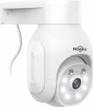 Hiseeu 3MP + Automatic Tracking Surveillance Camera Outdoor WiFi, 360&deg; Display PTZ Camera with 5X Digital Zoom, Colour Night Vision, 2-Way Audio, IP66 Waterproof, Cloud/SD Card Storage