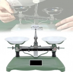 Miniature Scale Lab Triple Beam Balance Beam Scale High Precision Chemical Scale with Mechanical Tray with Weight Set and Tweezers Clear Scale Accurate Data for Physical Experiments