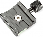 Neewer&reg; Alumiiniumist 50mm kiirvabastusplaat QR-klamber 3/8-tolline koos 1/4-tollise adapteriga ja sisseehitatud mullitasandiga Benro Acratech Kirk Wimberley Gitzo Manfrotto RRS Arca Swiss ja muudele Arca-stiilis kiirvabastusplaatidele.