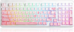 DAREU EK98PRO Sakura Pink mehaaniline m&auml;nguklaviatuur, 2,4 GHz / BT5.1 / USB-C mehaaniline klaviatuur, 98% QWERTY RGB m&auml;nguklaviatuur juhtmevaba, k&uuml;lge graveeritud, tihendi paigaldus, kuumvahetus, lineaarne unistuste l&uuml;liti