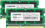 PC3-8500 8GB komplekt (2x4GB) DDR3 1066MHz RAM 2Rx8 4GB 204pin SO-DIMM 1.5V CL7 m&auml;lu uuendamine MacBook, MacBook Pro, iMac, Mac Mini jaoks