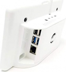 Arvutikott Raspberry Pi 4 v&otilde;i Rock Pi 4 Model C+ ja Raspberry 7-tollise puuteekraani jaoks, valge