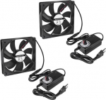 2X 120mm AC 220 & 240V 3000RPM 12V Dual Ball Bearing 114CFM Case Fan for Cabinet, Workstation, Chassis ja Server