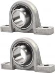 Othmro Pillow Block Bearing, 2tk KP007 Flanged Pillow Block Bearing, 35mm l&auml;bim&otilde;&otilde;t, laagri teras, malm, isesuunatud kontrollplokk, &auml;&auml;rik, paigaldatud laager koos kruvikorkiga
