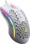 Redragon M808 Storm Lightweight RGB Gaming Mouse, 85 g, &uuml;likerge mesilase disain, 12 400 DPI optiline andur, 7 programmeeritavat nuppu, t&auml;pne registreerimine, &uuml;likerge kaabel (valge)