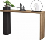 Konsoolilaud Slim Solid Wood Home Console Table koos Creative Flower Pot Made of Iron Diivan Side Table Fine Sanding of Corners for Entrance Area, Living Room, Hallway (Brass, 80 x 30 x 85 cm)