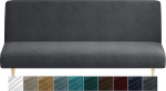 XINEAGE Velvet Futon Cover k&otilde;rgelt elastne kate diivanitele ilma k&auml;etugedeta Spandex kangast diivanvoodi libisemiskate libisemiskindel m&ouml;&ouml;bli kaitsja elastse alusega masinpesu (Futon, Hall)