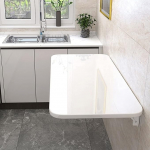 Valge kokkupandav seinalaud koju, kontorisse, &otilde;pperuumi, k&ouml;&ouml;ki, kokkupandav t&ouml;&ouml;laud 60 cm pikkusega, ideaalne pesuruumi, garaaži, keldrisse ja baari jaoks.