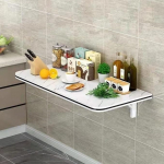 Klapptisch zur Wandmontage, f&uuml;r Waschk&uuml;che, K&uuml;che, Heimb&uuml;ro, platzsparender Schreibtisch f&uuml;r Schlafzimmer, Badezimmer, Balkon, Garage, Wei&szlig;