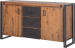 Buffee Vintage/Massiivpuit ja metallist kandik/2 uksed ja 3 sahtlit/L180 cm - Collection Workshop