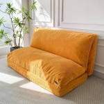 MAXYOYO Bean Bag Bed, kokkupandav Corduroy diivanvoodi, p&otilde;randamatrats t&auml;iskasvanutele, eriti paks, 4-kordne p&otilde;randap&otilde;hine diivan magamistuppa, elutuppa, beež, 135 x 240 cm.