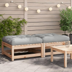 Homgoday Fu&szlig;st&uuml;tze f&uuml;r den Garten mit Kissen, 2 St&uuml;ck, Massivholz, Kiefernholz, Sofas f&uuml;r den Au&szlig;enbereich, Bett, Diivan, Couch, Gartensofa, Wohnzimmer, Terrasse, Outdoor, M&ouml;bel, c1