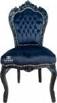 CasAmin Home & Living aktsenttool Must sametist Prantsuse Louis XV stiilis tool barokk-rokokoo s&ouml;&ouml;gituba antiikstiilis reproduktsioon mustas v&auml;rvitoonis