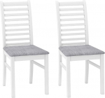COSTWAY s&ouml;&ouml;gitoolide komplekt, 2 tooli, k&ouml;&ouml;gitoolid, puidust s&ouml;&ouml;gitoolid polsterdatud istmega, puidust toolid kuni 180 kg, s&ouml;&ouml;gitoolid s&ouml;&ouml;gituppa, k&ouml;&ouml;ki (valge)