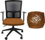 hankimise kaart Kontoritooli kate Stretchy Soft Swivel Washable Desk Computer Seat Cover Protector for Office Home L (45-48cm), helepruun