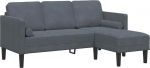 Funktsionaalne diivanikomplekt ja diivanituba Dunkelgrau Polyester eckcouch f&uuml;r Wohnzimmer, B&uuml;ro, Apartment (173 x 131 x 67 cm)