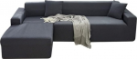 L-f&ouml;rmiges Sofabezug-Set Mit Anti-Rutsch-Schaum Und Elastischer Unterseite(Grey,4 Seater+4 Seater)
