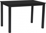 Woodroom Kota s&ouml;&ouml;gilaud 110 x 70 cm - massiivpuidust Hevea v&auml;rvitud, v&auml;rv must - v&auml;ike k&ouml;&ouml;gilaud, s&ouml;&ouml;gitoa laud, ruumikas, stabiilne ja kergesti puhastatav