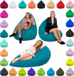BuBiBag Bean Bag lastele Teardrop kuju &Ouml;ko-Tex 100 - Outdoor Bean Bag v&otilde;i kui Indoor Gaming Bean Bag, laste Bean Bag lastetoas, t&auml;idetud EPS helmedega (bensiin)