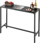 VEVOR Baarilaud, 1200 x 375 x 980 mm, Bistro laud, baarilaud metallraamiga, ristk&uuml;likukujuline s&ouml;&ouml;gilaud, k&ouml;&ouml;gilaud, baarilaud, peolaud, aiam&ouml;&ouml;bel r&otilde;dule, aeda, basseini &auml;&auml;rde.