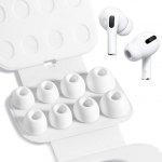BillyBath 4 paari asendusk&otilde;rvaklappide silikoonist otsad Airpods Pro / Airpods Pro 2 jaoks koos m&uuml;rasummutusega, libisemiskindlad pehme silikoonist Airpods Pro asendusk&otilde;rvaklapid (erinevad suurused, XS / S / M / L)