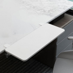 Tastaturablage unter dem Schreibtisch, platzsparende Erweiterung f&uuml;r B&uuml;rotische, Computertische, Esstische, einfach zu installieren, faltbares Design f&uuml;r verbesserte Arbeitsplatzorganisation