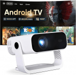 Android Smart projektor kardaaniga, automaatne fookus, 720P, WiFi 6, Bluetooth 5.0, kaasaskantav koduteatri jaoks.