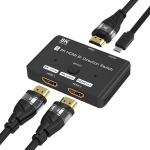 HDMI Splitter 8K @ 60Hz 4K @ 120Hz, HDMI 2.1 l&uuml;liti, alumiiniumist kahesuunaline HDMI Switcher 2 in 1 Out v&otilde;i 1 in 2 Out HDMI Splitter, HDMI Switch toetab 8K 4K PS5 HDTV Xbox jaoks