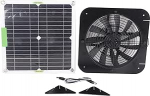 100 W 18 V solarbetriebener Abluftventilator, solarbetriebener Dachbodenventilator, 13,5-Zoll-Solar-Entl&uuml;ftungsventilator mit monokristallinem Silizium-Panel, f&uuml;r Haustierhaus,